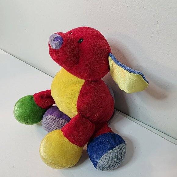 Baby Gund Tutti Frutti #58314 Multi Color Puppy Dog Plush Stuffed Toy - Picture 2 of 6